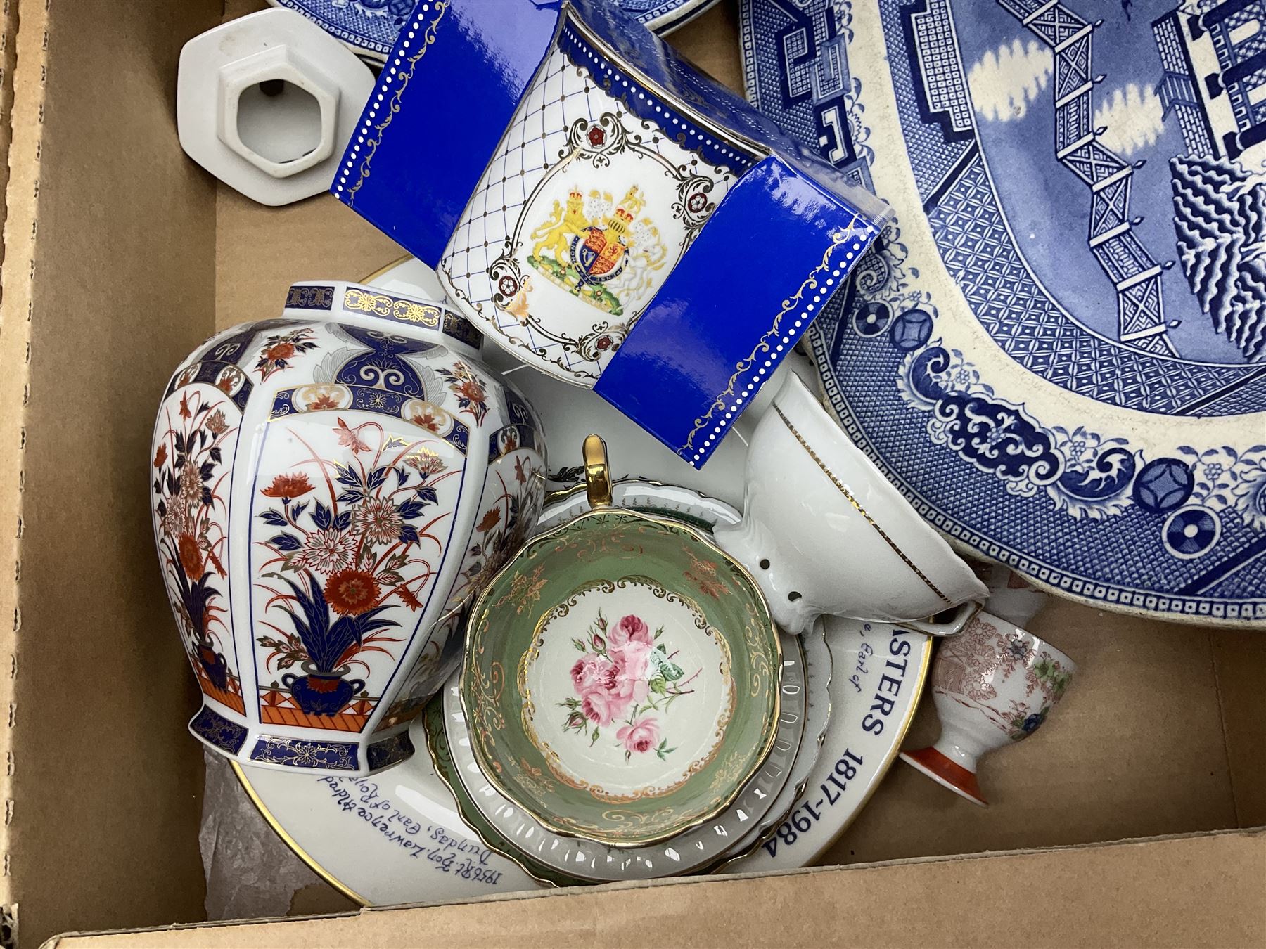 Victorian and later ceramics and glassware, to include cranberry glass, Limoges, blue and white, teawares etc