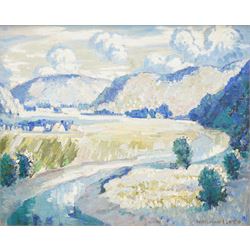Norman Lloyd (Australian 1895-1983): 'French Landscape', oil on canvas panel signed, title...