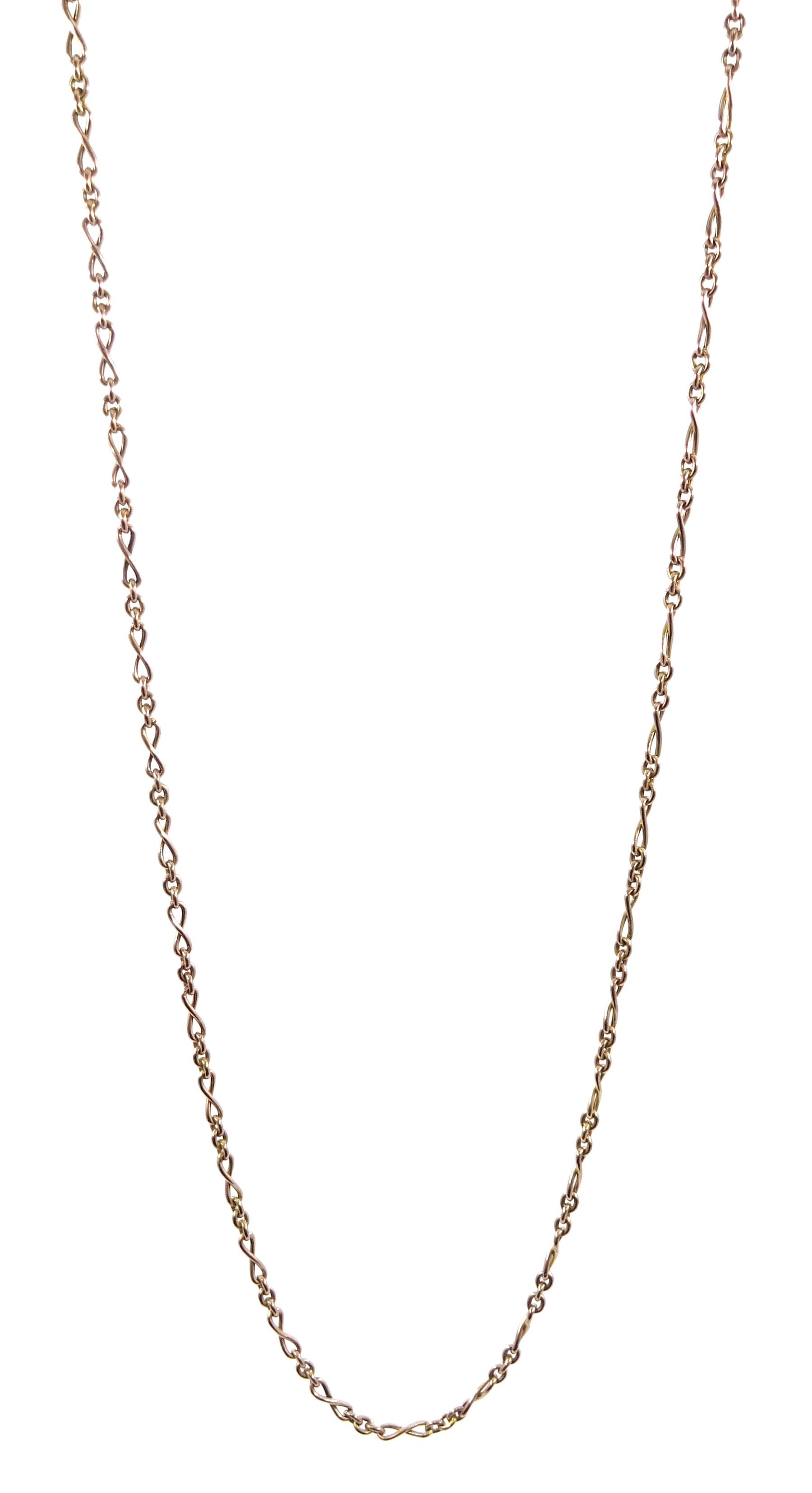 10ct rose gold infinity link chain necklace Jewellery 62857