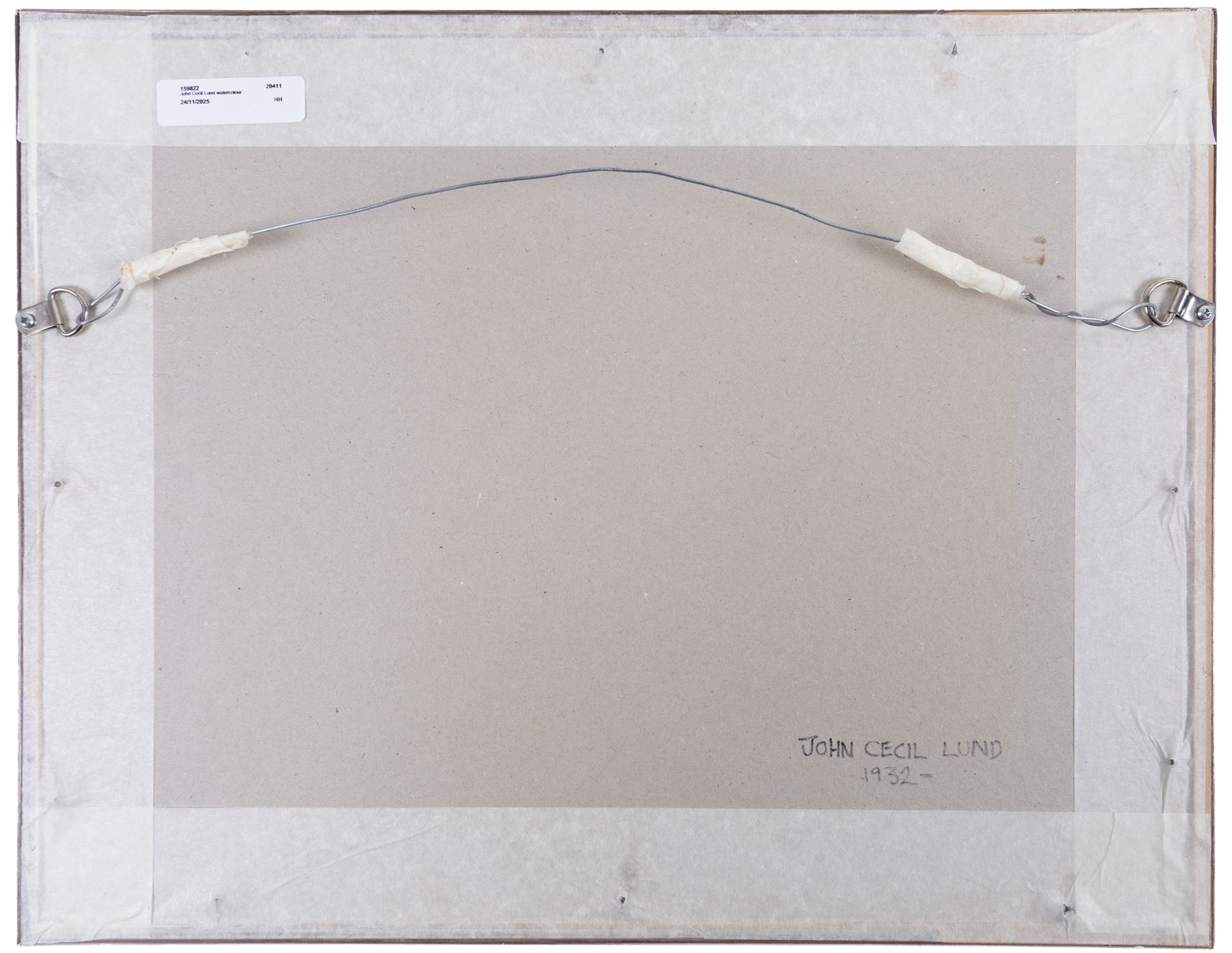 John Cecil Lund (British 1932-): Draught Horses Ploughing, watercolour signed 20cm x 30cm 