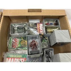Eaglemoss The Classic Marvel Figurine Collection - forty-one magazines with models each as issued in unopened plastic bags; eleven boxed models and eight loose periodicals; in three boxes (60)