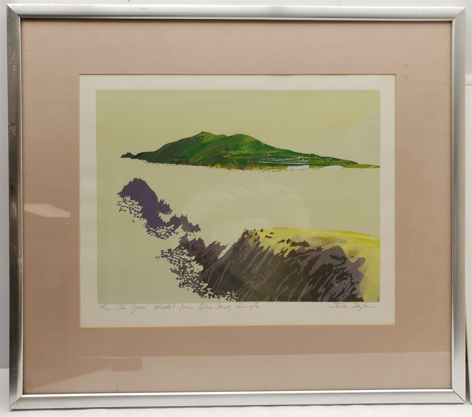 Steven Doyle (Irish Contemporary): 'The Great Basket from Slea Head Dingle', screenprint signed titled and numbered 54/100 in pencil 30cm x 40cm; David Wary (Contemporary): 'Beato', coloured aquatint signed titled and numbered 7/10 in pencil 28cm x 28cm (unframed) (2)