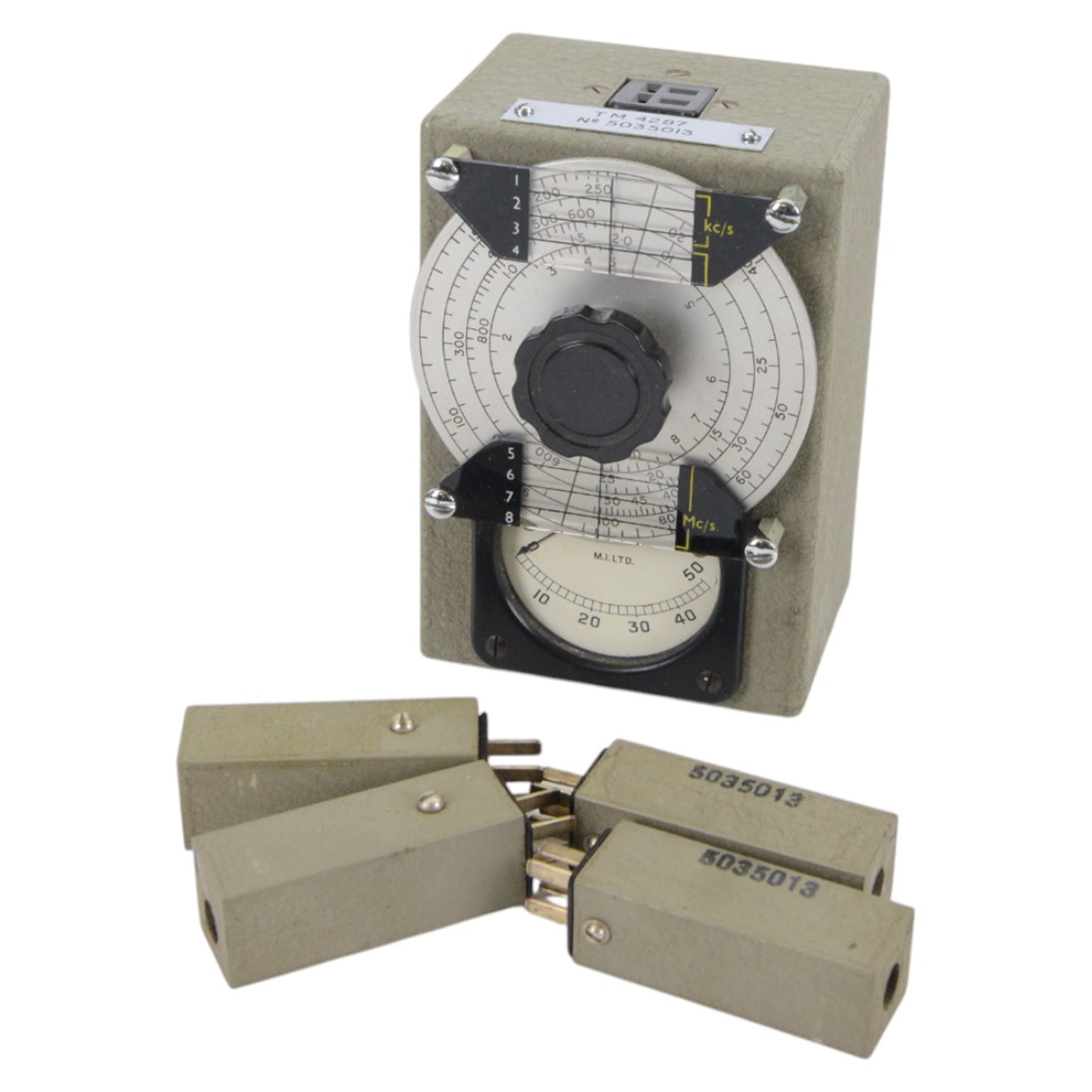 Marconi Instruments Ltd Wavemeter no. TF975, in fitted wooden case, together with a Bellingham & Stanley Ltd abbe refractometer no. A81090 and a Beck Wavelength Reversion Spectroscope, in wooden box