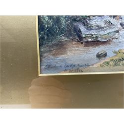 Mary Weatherill (British 1834-1913): 'Eller Beck Bridge near Goathland', watercolour signed in pencil with initials titled and dated 1862, 23cm x 34cm