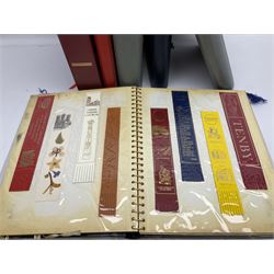 Collection of bookmarks, to include leather, fabric, and pressed flower examples, examples of historical interest etc housed in six albums