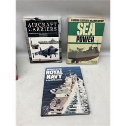 Twenty-seven books of maritime and naval interest including Archibald: The Fighting Ship in the Royal Navy; Chant: The History of the World's Warships; Groner: German Warships 1815-1945; books on seapower, destroyers, battleships, cruisers, seamanship etc