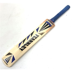 Miniature cricket bat signed by County cricket club players including Devon Malcolm etc, L