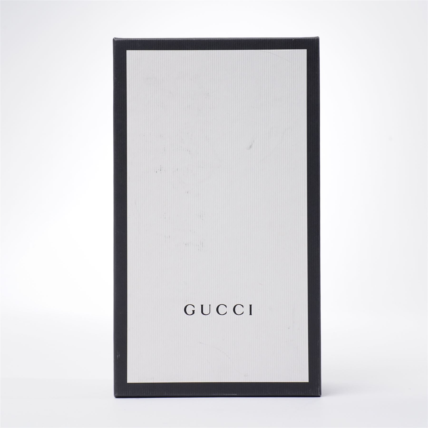 Gucci - pair of oversized black acetate sunglasses, the square frames with studded and crystal embellishment to the front and signature green and red web temples with interlocking gold-tone GG logo and bee motif, unused with original velvet pouch and box