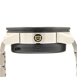 Tag Heuer Connected Modular gentleman's titanium wristwatch, Ref. SBF8A8001, on stainless steel bracelet with fold-over clasp, boxed