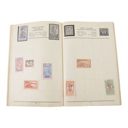 Great British and World coins, banknotes, and stamps, including George II 1758 silver shilling, presentation packs, German notes, etc