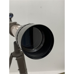 Swift telescope model no.831, D=77mm F=1000mm, serial no.713027, on Charles Frank tripod with additional eyepiece L107cm H138cm