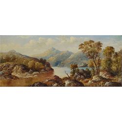 Moordale (British early 20th century): Highland Landscape, oil on board signed 19cm x 44cm