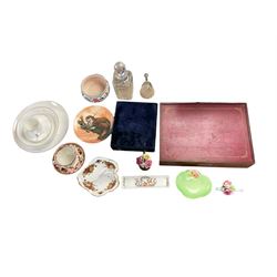 Oneida canteen, together with silver plated goblets, Poole dish, glass decanter and other collectables 