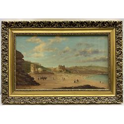 EEK (British 19th Century): Scarborough Beach - South Bay, oil on canvas signed with initials and dated '78, 29cm x 49cm 