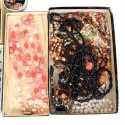 Niello panel bracelet and a collection of costume jewellery