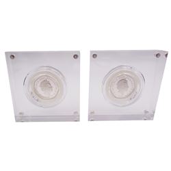 Two The Royal Mint United Kingdom Beatrix Potter silver proof fifty pence coins, 'Mr Jeremy Fisher' and 'Peter Rabbit', both cased with certificates