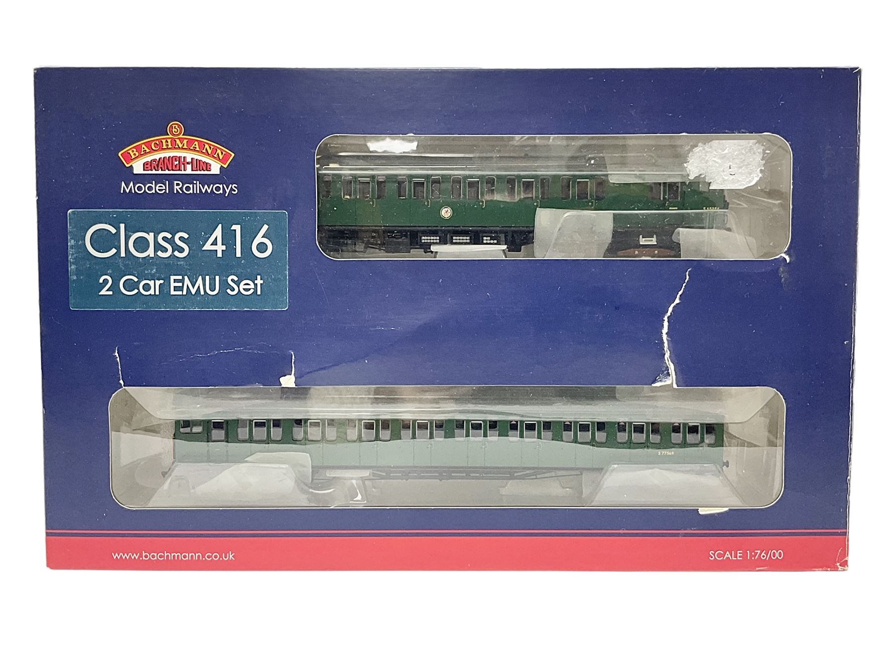 Bachmann '00' gauge - Class 416 2-car EMU Set in Southern Railway green; boxed
