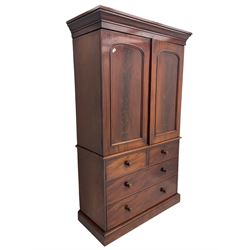Victorian mahogany linen press, projecti