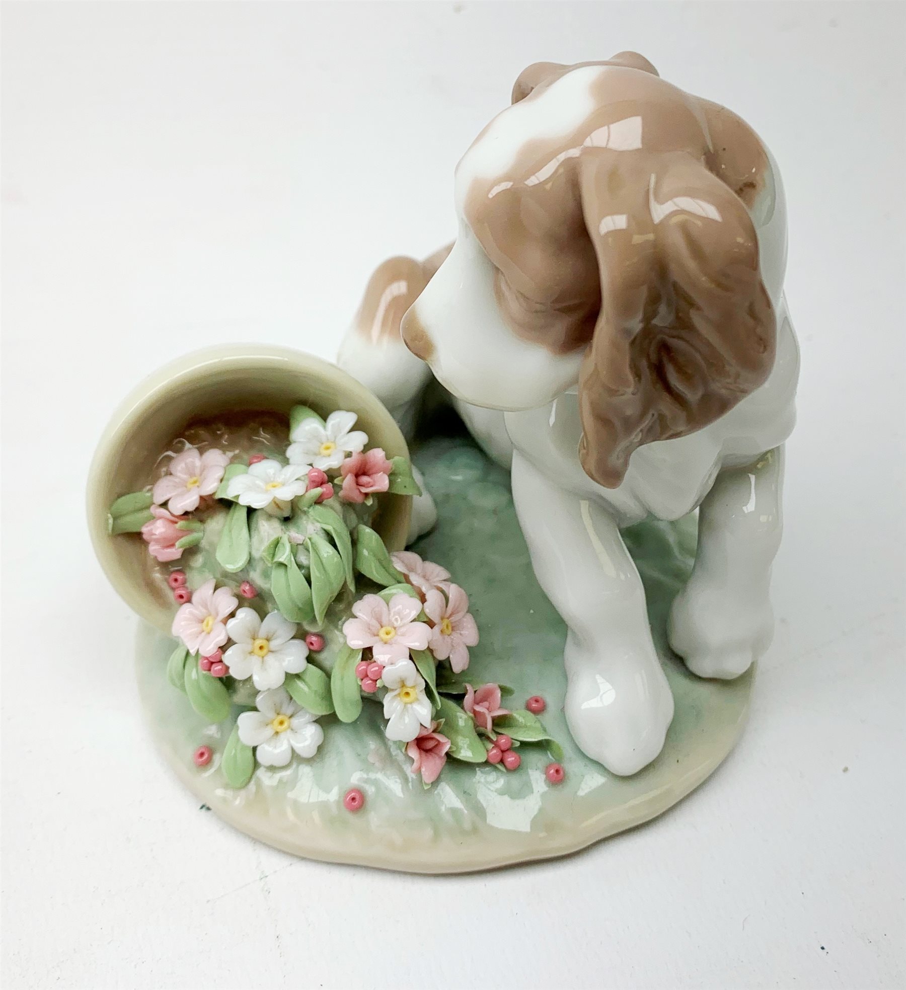 A Lladro figurine, 'Barrow of Fun' Model 5460, H20.5cm, together two further Lladro figurines, 'Litter of Fun' Model 5364, and 'It wasn't me' Model 7672. 