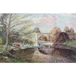 Gordon Clifford Barlow (British 1913-2005): 'Kirby Lonsdale', oil on canvas signed, titled...