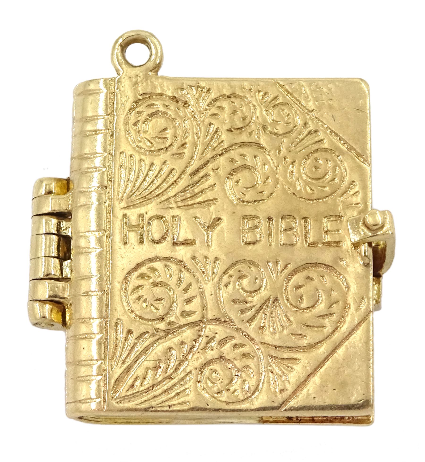 9ct gold Holy Bible pendant / charm, hallmarked