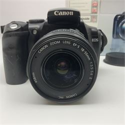 Canon EOS Digital Rebel camera body, serial no. 1960505067, with 'Canon Zoon EF-S 18-55mm 1:3.5-5.6 II' lens, in original box 