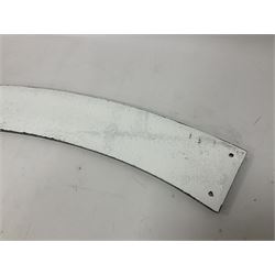 Cast iron Flying Scotsman arched railway sign, L89cm