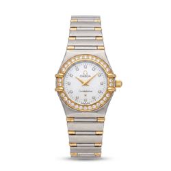 Omega Constellation ladies gold and stainless steel quartz wristwatch, 895.1203, Cal 1456,...