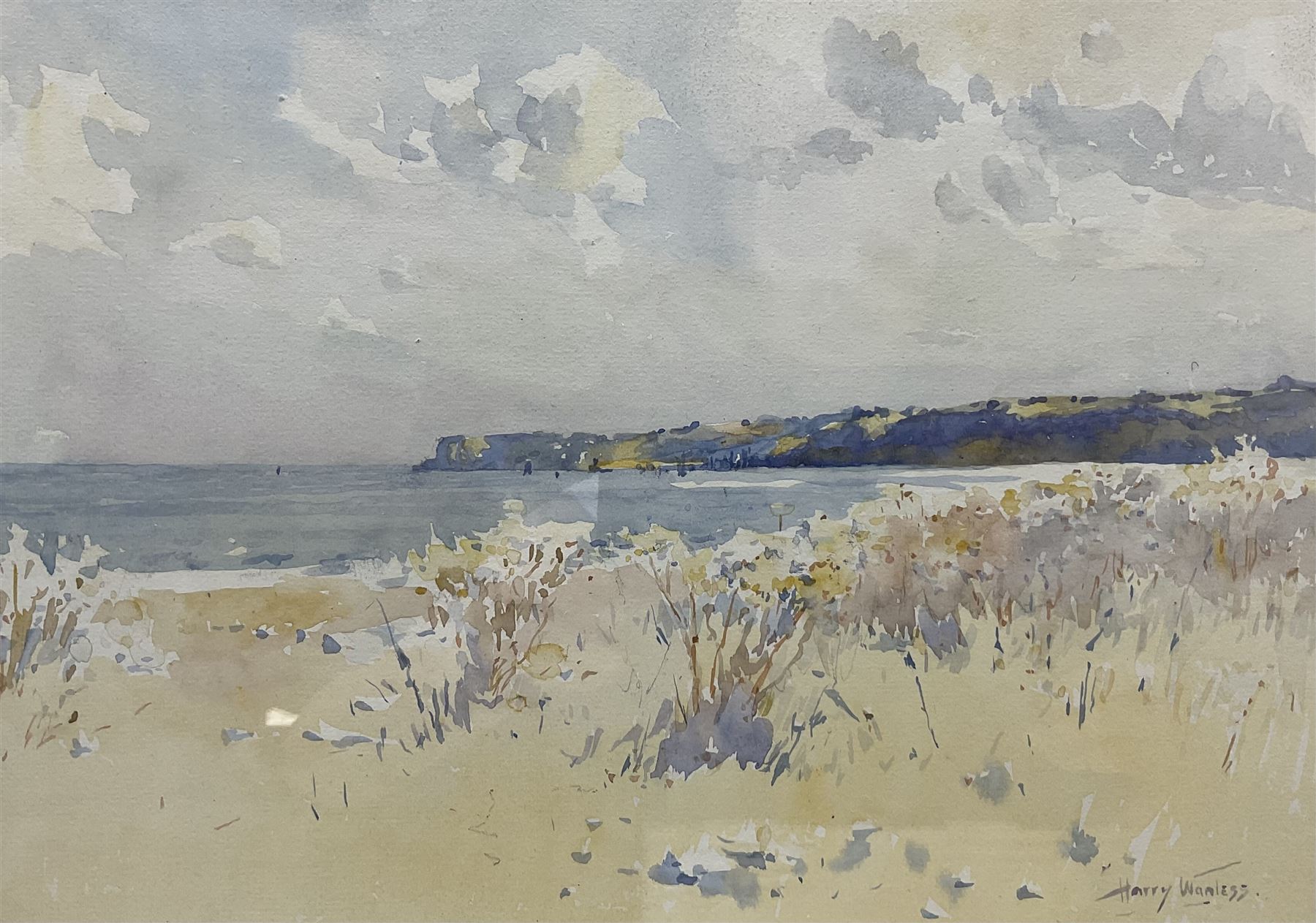 Harry Wanless (British c1872-1934): Coastal Landscape, watercolour signed 25cm x 35cm
Provenance: direct from the artist's family, part of a collection never previously seen on the market