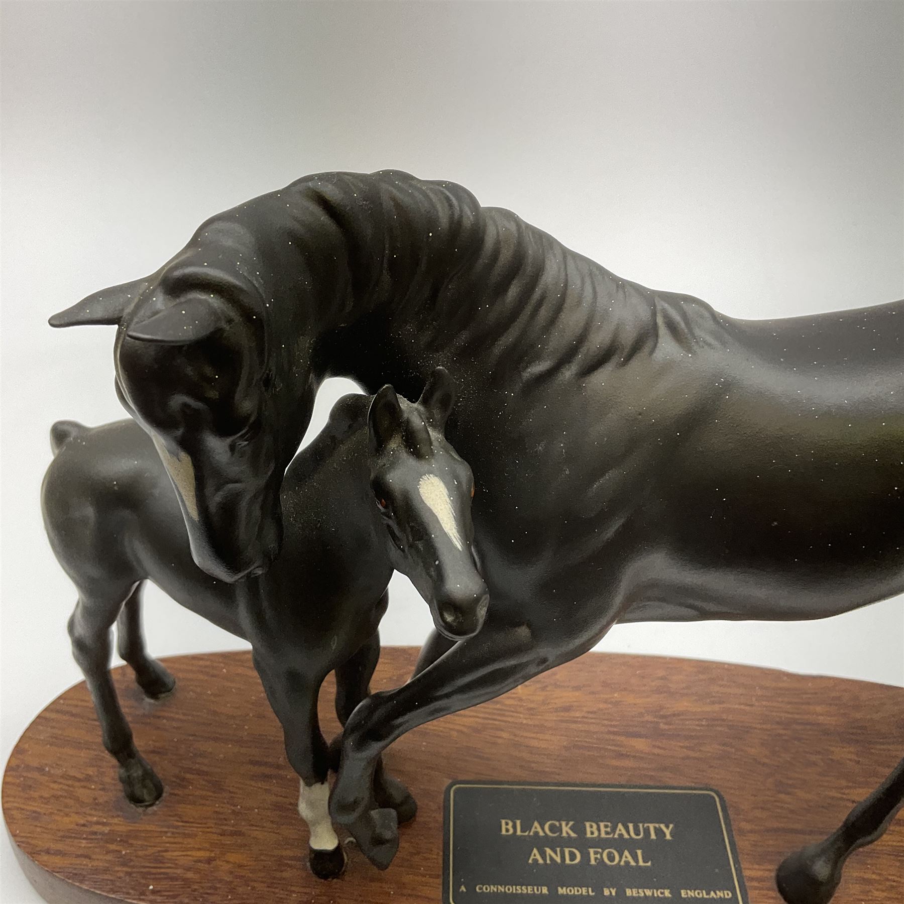 A Beswick figure modelled as Black Beauty and Foal | Antiques