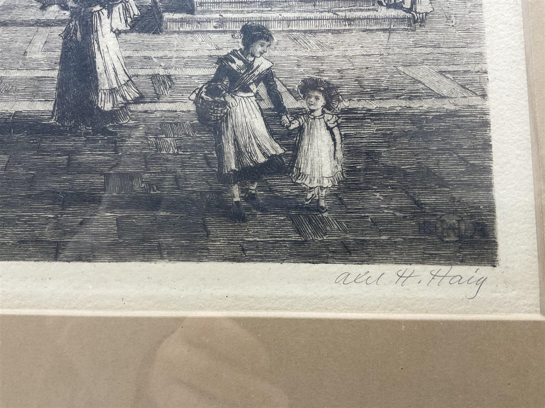 Axel Herman Haig (Swedish 1835-1921): 'Exterior of St Mark's - Venice', large etching signed in pencil, first and only state, titled on original label verso 58cm x 81cm. 