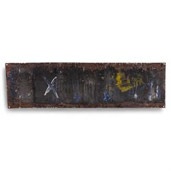 Grand Opera House Scarborough enamel sign, rectangular sign with white lettering and border on a red ground, H31cm, W107cm