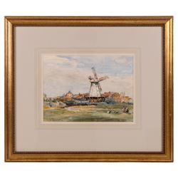 Frederic Stuart Richardson (Staithes Group 1855-1934):  'A Windmill at Rye', watercolour signed 20cm x 27cm 
Provenance: private collection purchased David Duggleby 18th June 2021, Lot 41; with Savage Fine Art Northampton, label verso