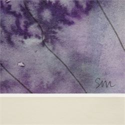 Sheila Maddrell (British Contemporary): 'Secrets', watercolour and acrylic signed with initials, titled on artist's label verso 26cm x 26cm