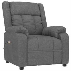 vidaXL - 'DN-01' massage armchair upholstered in dark grey fabric, boxed and unused 