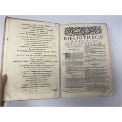 Instructissima Bibliotheca Manualis Concionatoria, in Qua De Virtutibus, Vitiis, Sacrementis, Novissimis .... Editio Quinta .... R.P. Tobiae Lohner .... 1708 Venetiis. Four volumes in two. Full vellum binding (2)