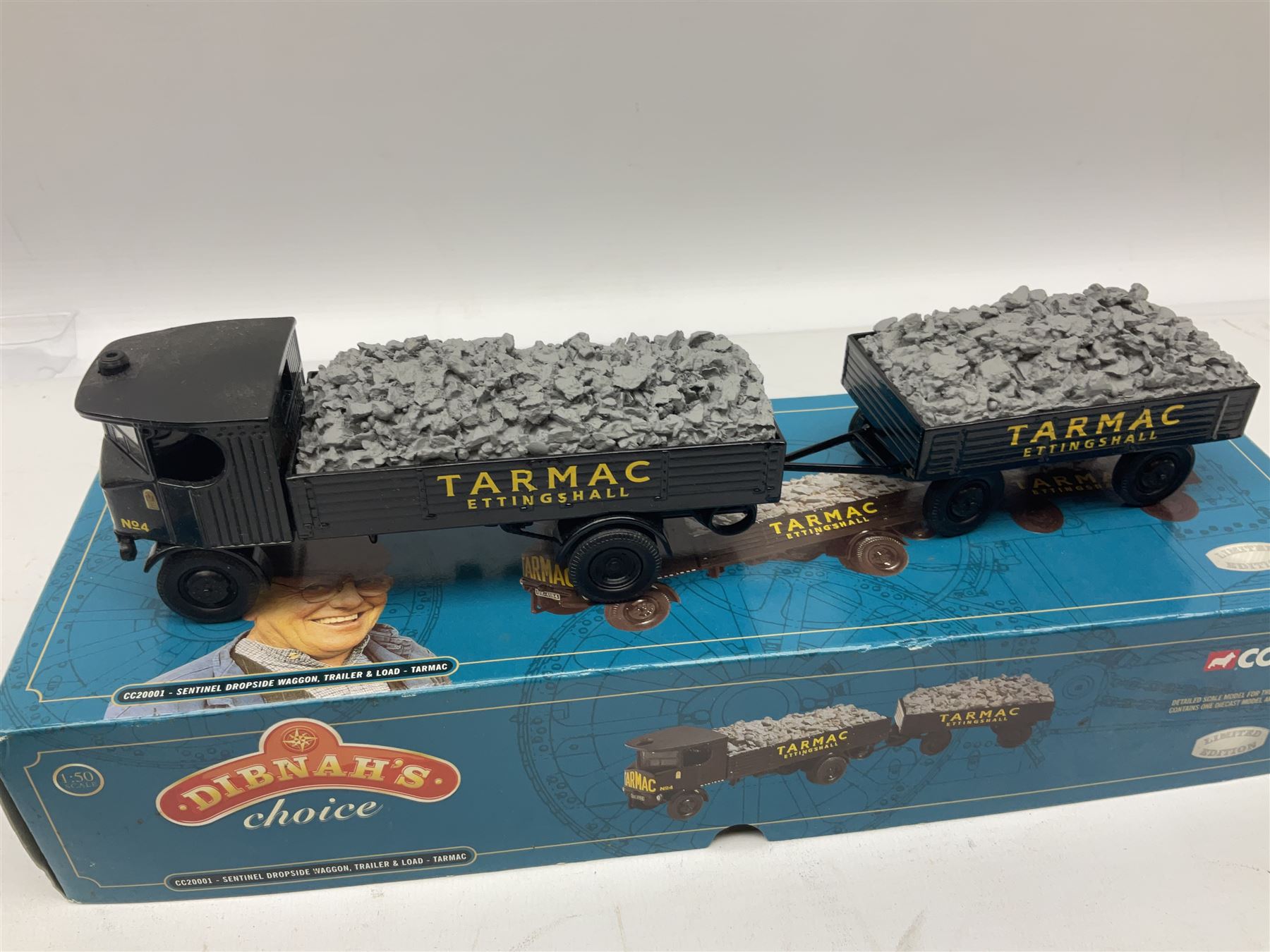 Five boxed Corgi die-cast models comprising ‘Dibnah’s Choice’ Sentinel Dropside wagon and Fowler B6 Crane Engine and Trailer, Albion Caledonian lorry, Texaco tanker and Wall’s AEC trailer