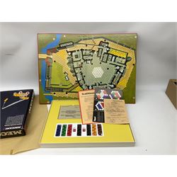 Meccano - Set No.5 with instruction booklets and Set 1+1X Conversion Set; both boxed; Adman Grandstand TV Game; boxed; Parker Colditz Board Game; and four Waddingtons Board Games including Cube Fusion, Totopoly, Golf Winks and Buccaneer; all boxed (8)