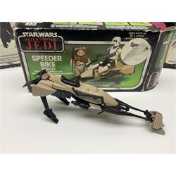 Star Wars - Return of the Jedi Scout Walker Vehicle, Speeder Bike Vehicle and Vehicle Maintenance Energiser; together with The Empire Strikes Back Cap-2 Captivator and MTV-7 Multi-Terrain vehicle; and Waddingtons 1977 Star Wars Entering the City jig-saw puzzle; all boxed (6)