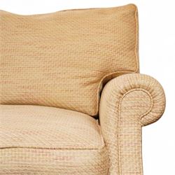 Whitehead designs - lounge suite comprising two ‘Langdon’ sofas and one ‘Oakham’ armchair upholstered in beige fabric (H102cm, W80cm, D63cm)