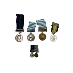 General Service medal for the conflict in Malaya and clasp, named to '22829852 SGT E.G. Sigston R.A.E.C' together with two Korea medal, Solomon Island 1978 medal and two miniatures 