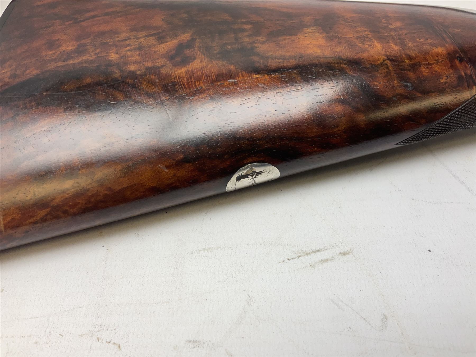 W.W. Greener 12-bore side-by-side double barrel non-ejector shotgun, with 76cm barrels, side safety, engraved lock, figured walnut stock with chequered grip and fore-end, no.33408, 120.5cm overall; in fitted canvas covered case with tools and accessories including .22 12-bore dog training device. SHOTGUN CERTIFICATE REQUIRED.