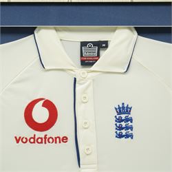 Kevin Pietersen signed cricket shirt, framed 