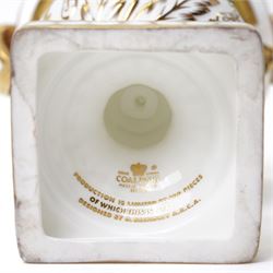 Two Coalport Eagle commemorative vases, painted with scenes depicting a Thomas Gainsborough portrait and Westminster Abbey, both limited edition 4/100 and 41/100, with printed marks to base, H32cm