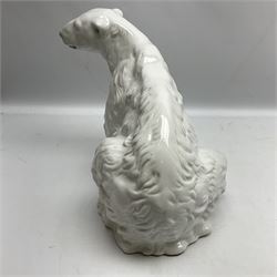 Royal Dux polar bear, with embossed pink triangle and printed mark beneath H26cm