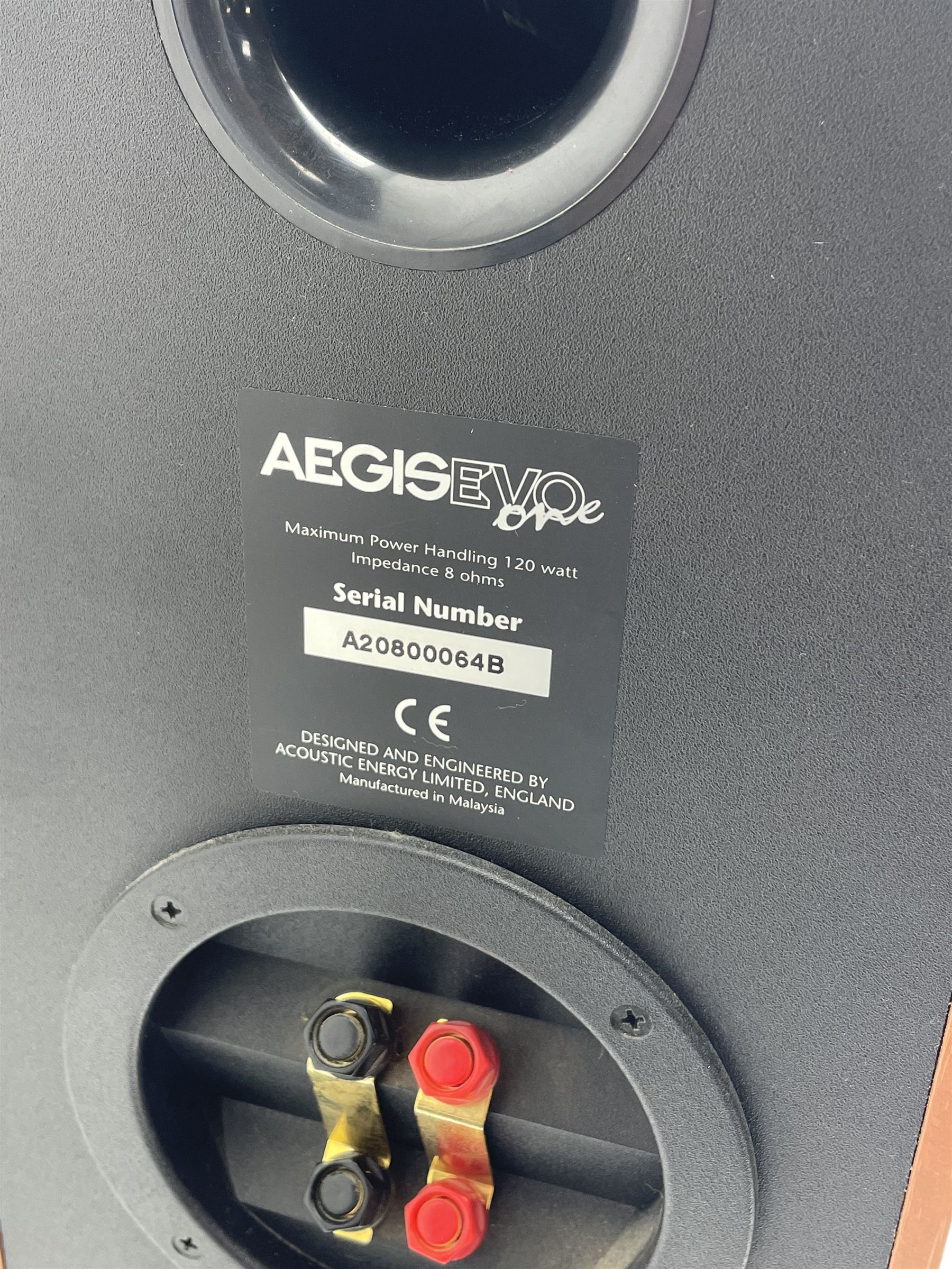 Stereo System - Denon AVR-3802 amplifier, Ral Q201E subwoofer, pair AE AEGISEVO THREE speakers, pair AE AEGISEVO ONE speakers on stands and AE AEGISEVO centre
