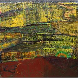 Gillian Ross Kelsey (British 1935-2025): 'Mountain Spirits', mixed media on board unsigned...
