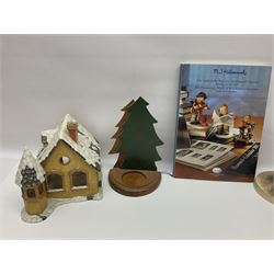 Four Hummel by Hoebel Light Up Bavarian Village houses, together with Hummel calendar, lamp, reference book and other similar items 