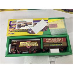 Corgi Showman’s Range - eleven 1:50 scale die-cast models comprising 12601, 14101, 15901, 16101, two 16501, 21701, 24401, 24801, 27602 and 27801, all boxed with paperwork 