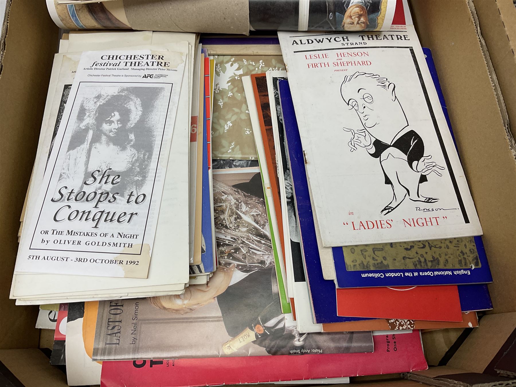 Miscellaneous ephemera including large quantity of theatre programmes c1936-2000s, some bearing signatures; 1930s/40s sheet music; film magazines including Screenland 1928, Theatre Arts 1950s, Film Review 1980s/90s etc